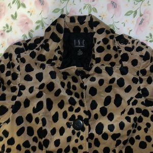 Animal print trench coat